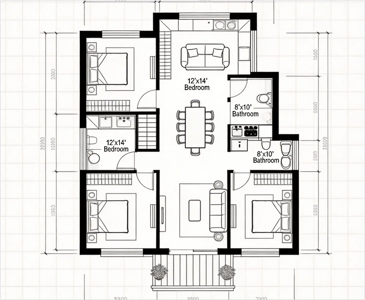 Room labels and page settings in floor plan designer
