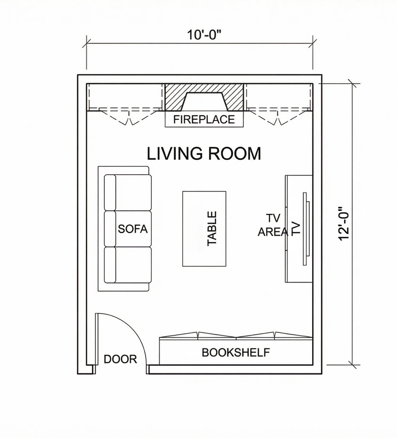 Small Living Room Plan