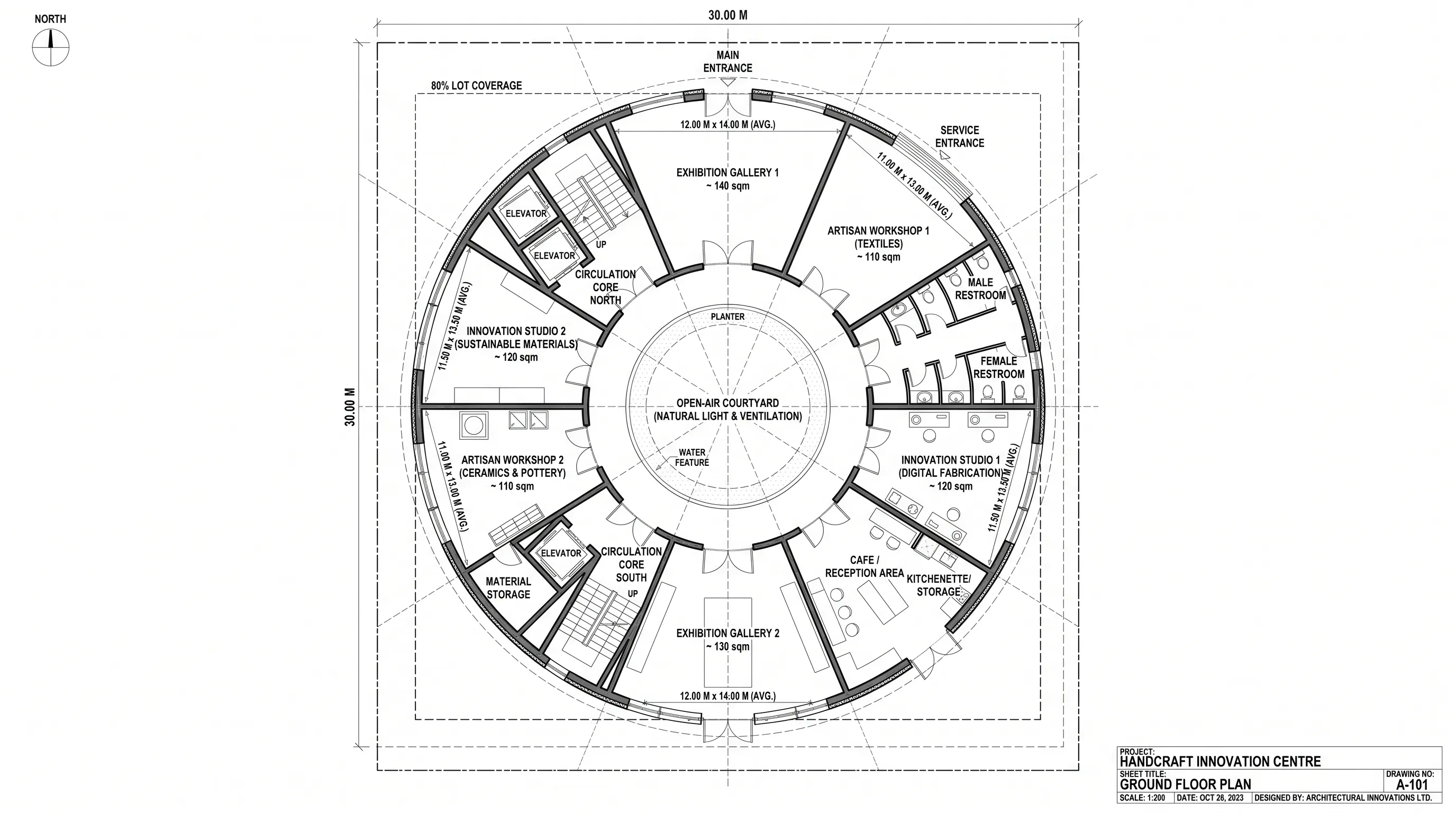 Handcraft Innovation Centre — Radial Courtyard Design