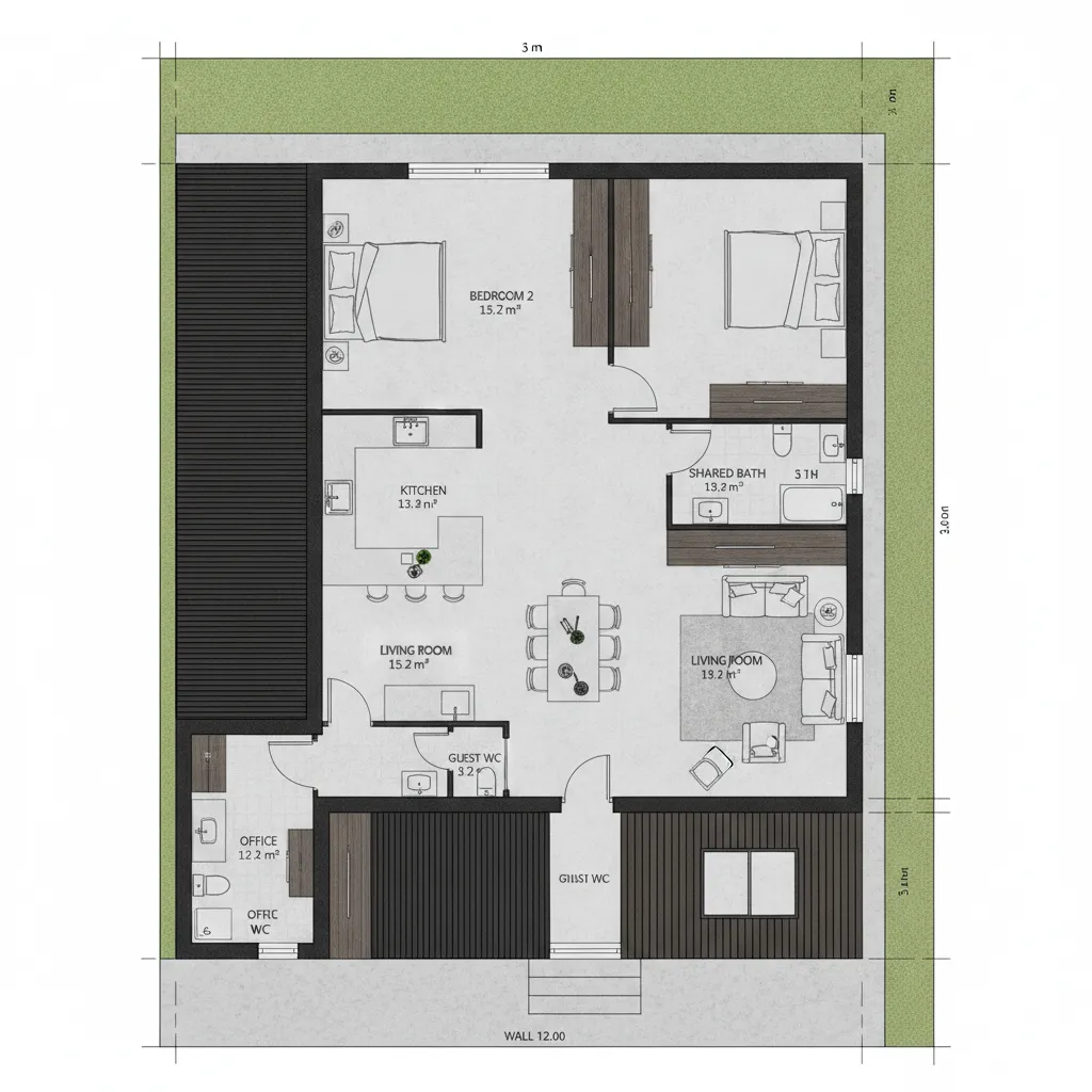 Home + Office with Separate Client Entrance