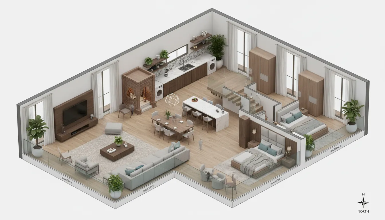 Indian Ultra-Realistic Stilt + 3 Floors — Prayagraj