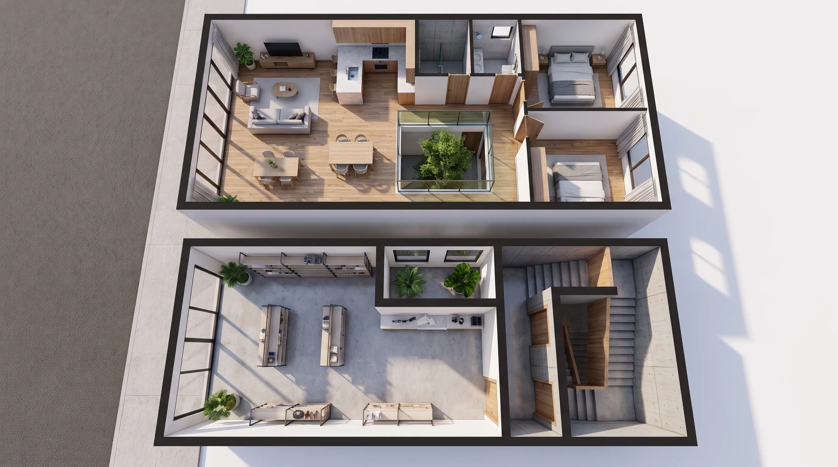 Mixed-Use Urban Building — Retail Above Residence