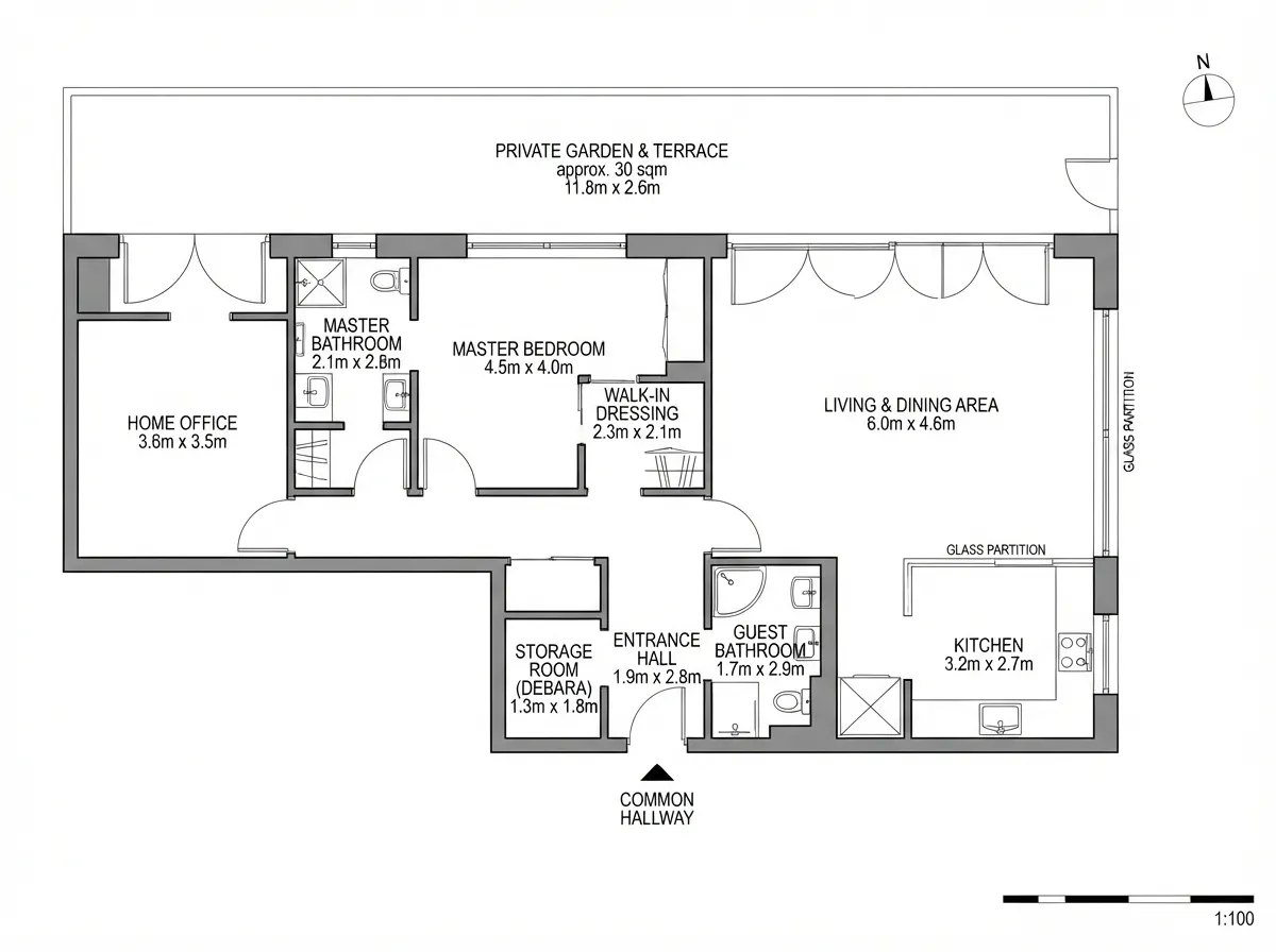 Romanian Ground-Floor Apartment — 90 m² with Garden