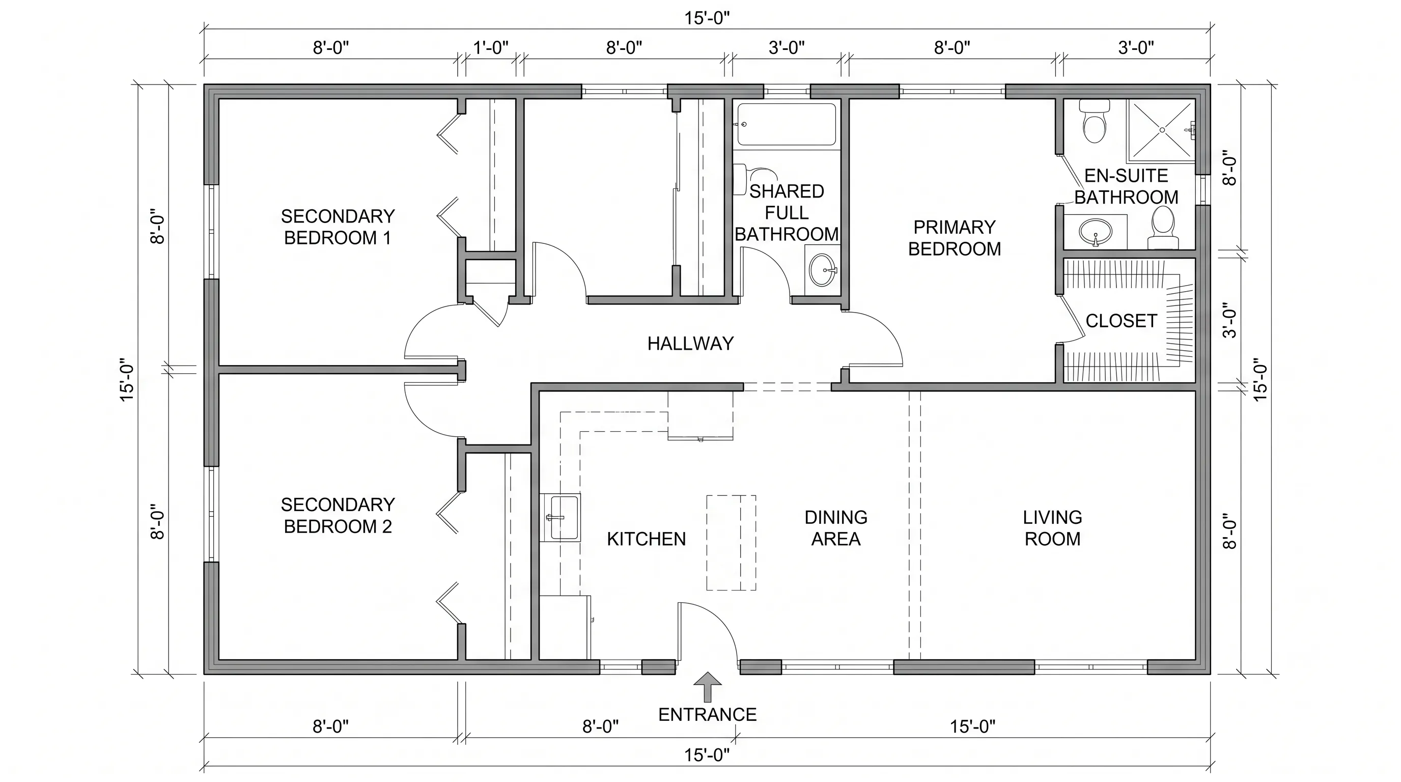 Slim Lot Linear Family Residence