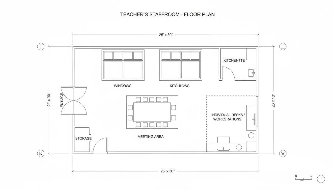 Teacher's Staffroom — School Workspace