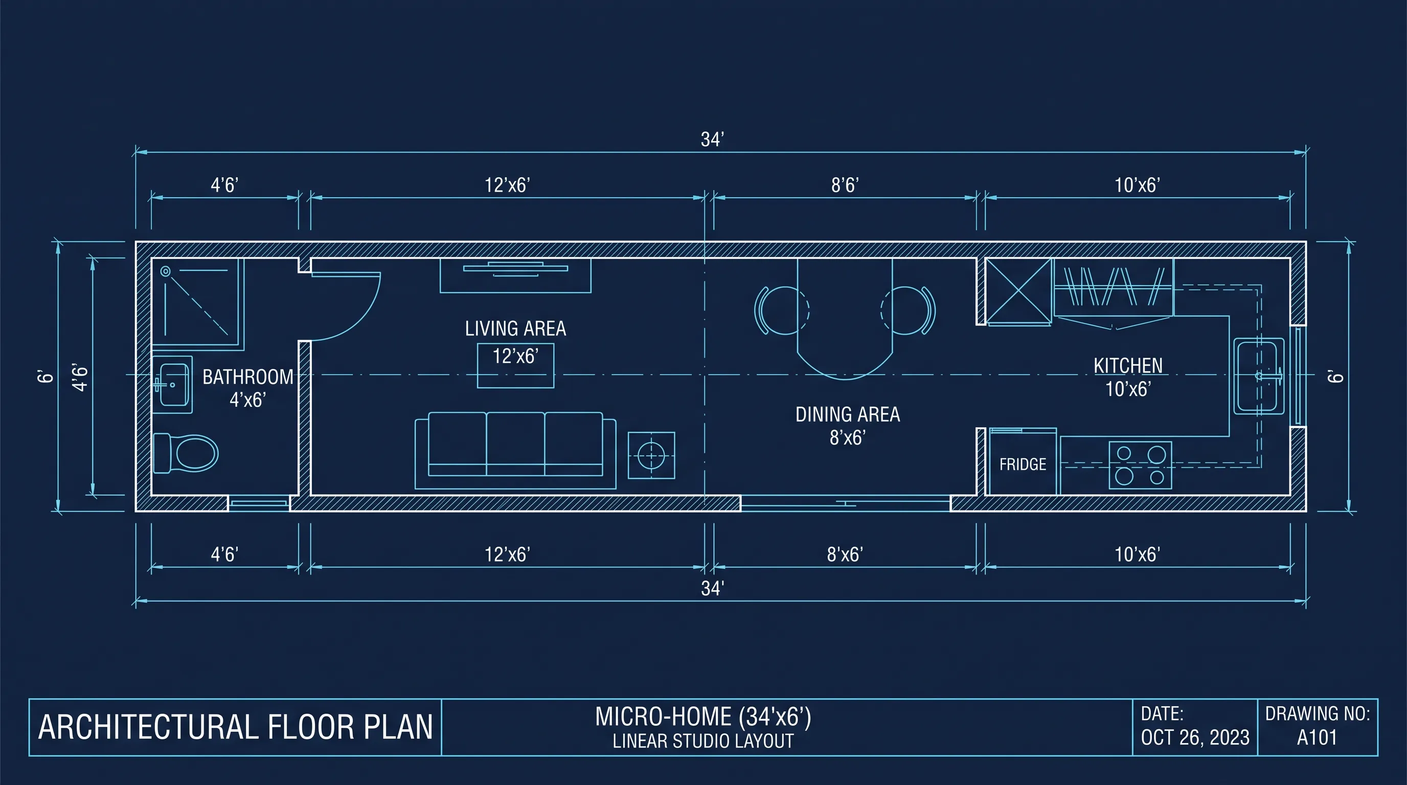Ultra-Narrow Tiny House Blueprint