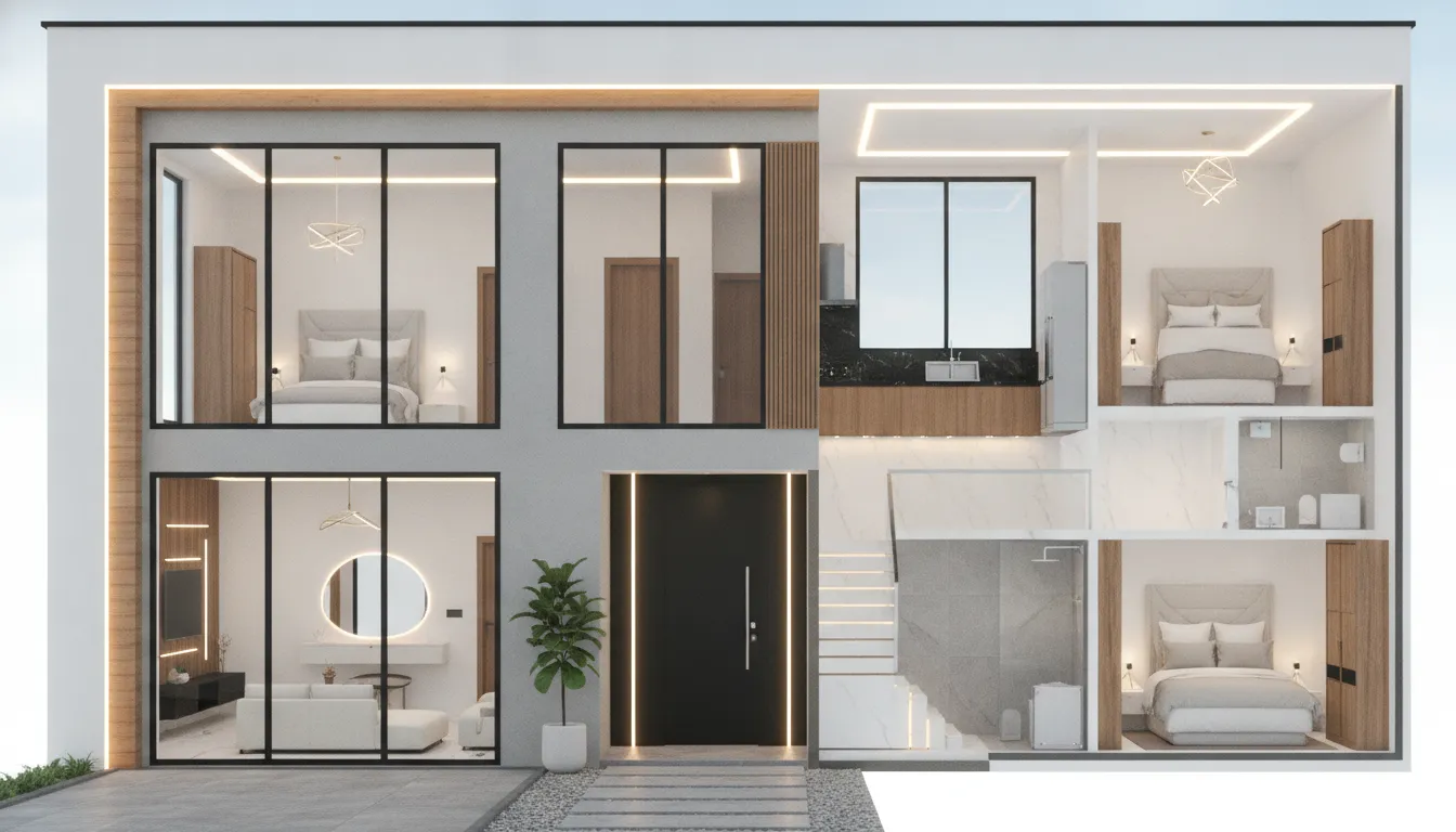 Ultra-Realistic North-Facing Indian Modern Home