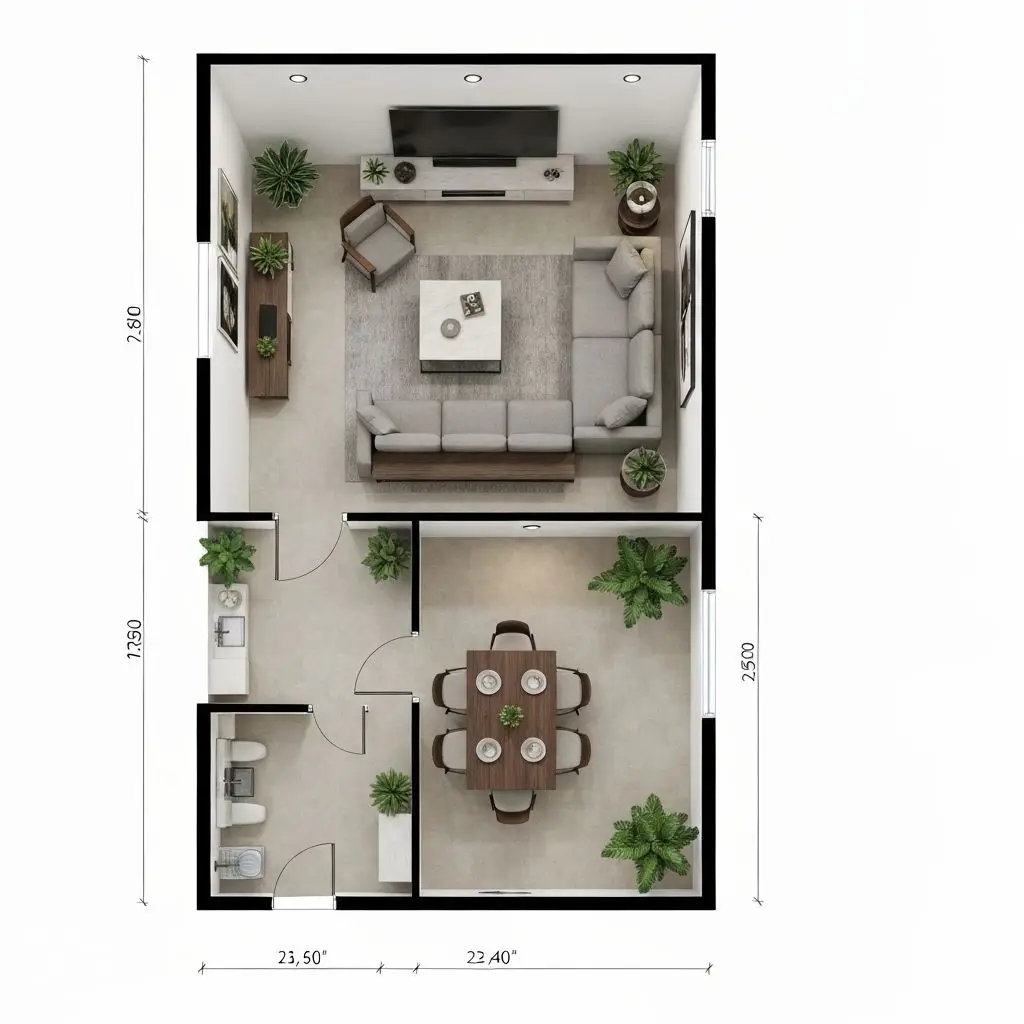 Modern Living Room Floor Plan